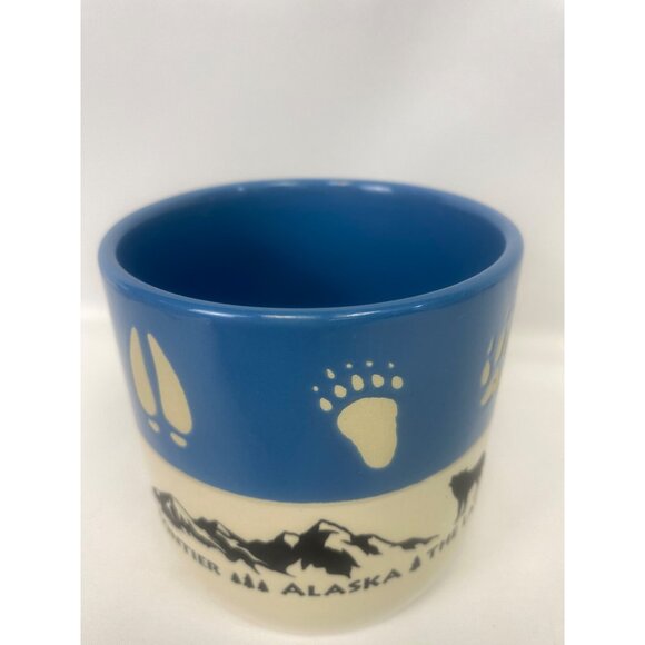 Alaska The Last Frontier Coffee Mugs Eagle Bear Wolf Moose Paw Prints - Picture 4 of 6